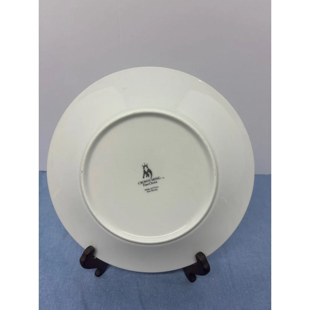 Crown Ming Fine China Salad Plates‎ Set of 6 White 7.5
